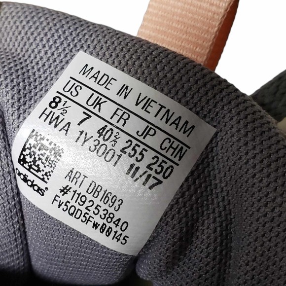 Adidas Questar Drive Cloudfoam Women 8.5 Cloth Gray White & Pink Sneakers - Picture 8 of 9